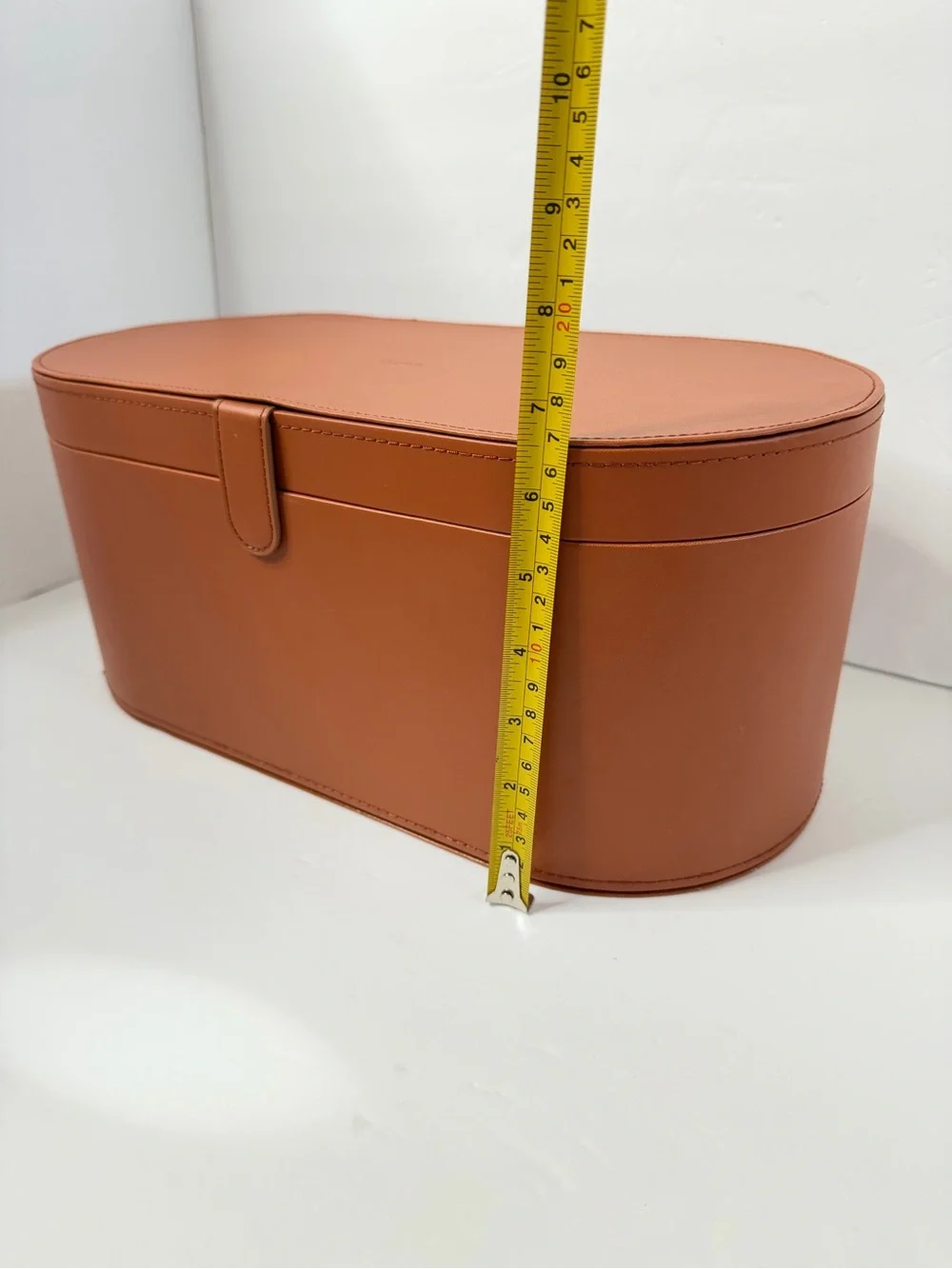 Dyson Storage Case ONLY Hard Box Display Airwrap Leather Brown Orange